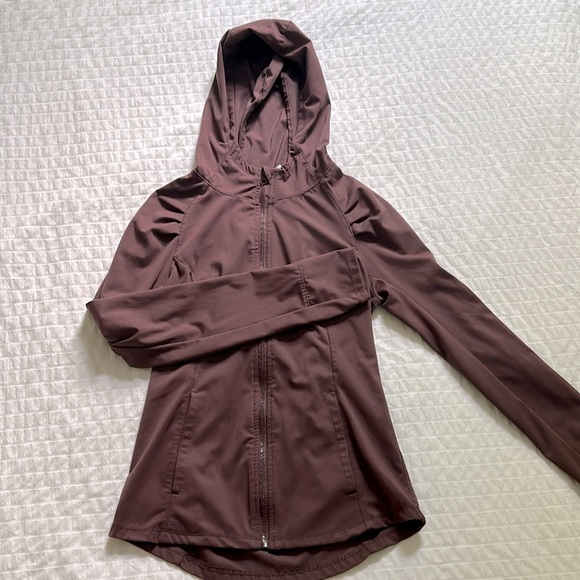 Yogalicious Jackets & Blazers - Athletic Jacket Hooded Brown Women’s Medium Yogalicious
